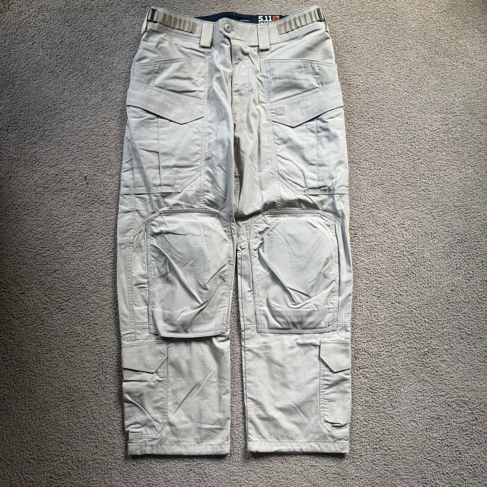 5.11 Tactical XPRT Series Ripstop Utility Pants Mens 32x30 Tan Knee Pads NWT